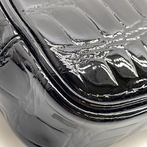 Saint Laurent LOU Mini Bag Fringe Enamel Shoulder Bag Black - Picture 6 of 10